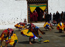 Masked Dancers at Paro Festivals